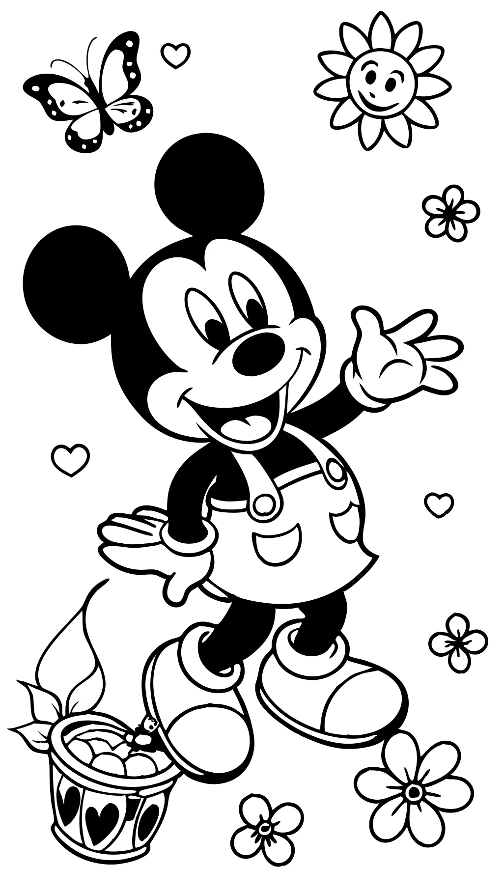 mickey minnie coloring pages